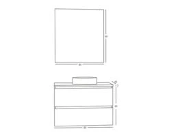 Badkamermeubelset Bologna 80 Cm Incl. Spiegel Met Verlichting Mat Wit -HORNBACH shop DV 8 10133273 03 4c NL 20200316094653