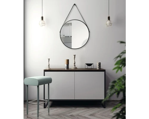 Designspiegel Black Belt Ø60 Cm 4 Designspiegel Black Belt Ø60 Cm - Afbeelding 2