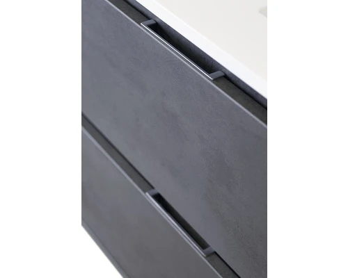 Badkamermeubelset Porto 70 Cm Keramische Wastafel Incl. Spiegelkast Beton Antraciet 4 Badkamermeubelset Porto 70 Cm Keramische Wastafel Incl. Spiegelkast Beton Antraciet - Afbeelding 2