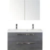 Badkamermeubelset Seville 100 Cm Kunststeen Wastafel 2 Kraangaten Incl. Spiegelkast Beton Antraciet -HORNBACH shop DV 8 10247120 01 4c NL 20210712090451