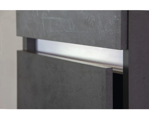 Badkamermeubelset Vogue 80 Cm Incl. Spiegel Beton Antraciet 5 Badkamermeubelset Vogue 80 Cm Incl. Spiegel Beton Antraciet - Afbeelding 3