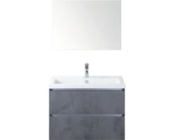 Badkamermeubelset Vogue 80 Cm Incl. Spiegel Beton Antraciet