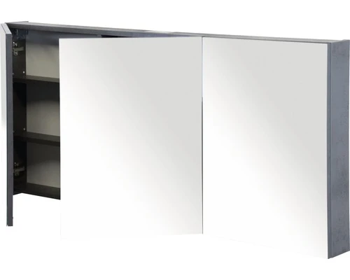 Spiegelkast 140 Cm Beton Antraciet 5 Spiegelkast 140 Cm Beton Antraciet - Afbeelding 3