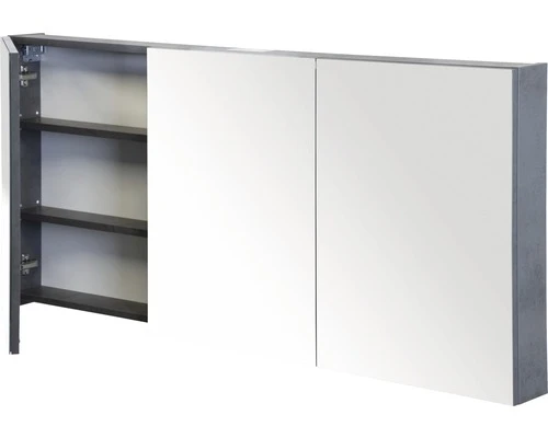 Spiegelkast 140 Cm Beton Antraciet 6 Spiegelkast 140 Cm Beton Antraciet - Afbeelding 4