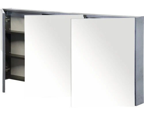 Spiegelkast 140 Cm Beton Antraciet 7 Spiegelkast 140 Cm Beton Antraciet - Afbeelding 5
