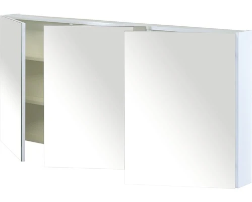 Spiegelkast 140 Cm Wit Hoogglans 4 Spiegelkast 140 Cm Wit Hoogglans - Afbeelding 2