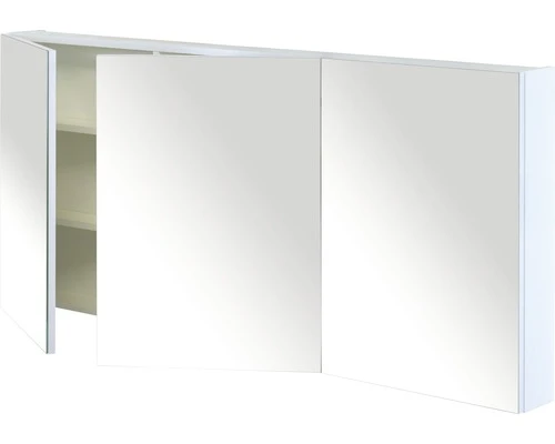 Spiegelkast 140 Cm Wit Hoogglans 5 Spiegelkast 140 Cm Wit Hoogglans - Afbeelding 3