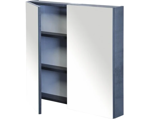 Spiegelkast 70 Cm Beton Antraciet 4 Spiegelkast 70 Cm Beton Antraciet - Afbeelding 2