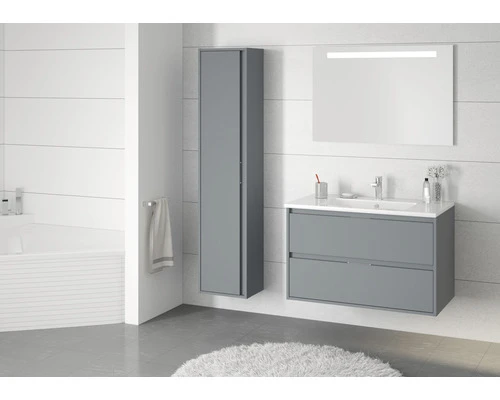 Badkamermeubelset Porto 120 Cm 4 Laden Keramische Wastafel Incl. Spiegel Met Verlichting Ice Green 7 Badkamermeubelset Porto 120 Cm 4 Laden Keramische Wastafel Incl. Spiegel Met Verlichting Ice Green - Afbeelding 5