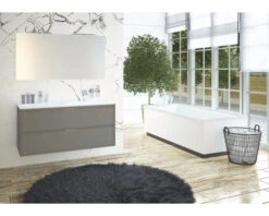 Badkamermeubelset Porto 120 Cm 2 Laden Keramische Wastafel Incl. Spiegel Cubanit Grey -HORNBACH shop DV 8 10334694 03 4c NL 20220825161700 1