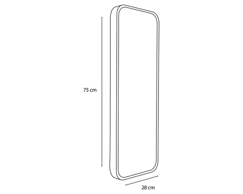 Spiegel Oval Mat Zilver 25x75 Cm 4 Spiegel Oval Mat Zilver 25x75 Cm - Afbeelding 2