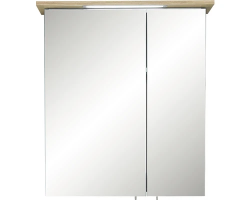 PELIPAL Spiegelkast Met LED Verlichting Salvie 60 Cm 3 PELIPAL Spiegelkast Met LED Verlichting Salvie 60 Cm