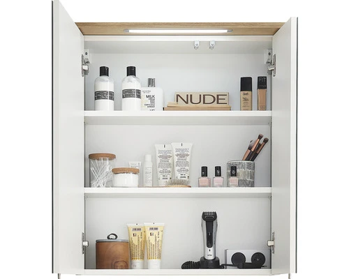 PELIPAL Spiegelkast Met LED Verlichting Salvie 60 Cm 6 PELIPAL Spiegelkast Met LED Verlichting Salvie 60 Cm - Afbeelding 4