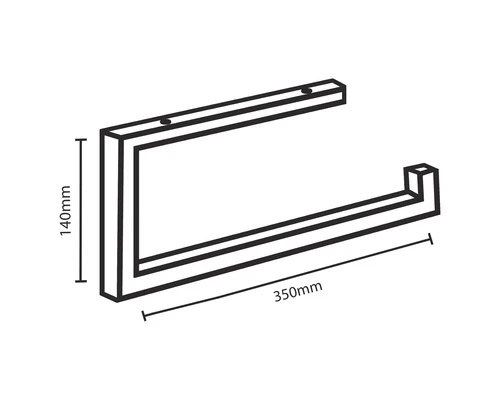 Handdoekhouder Voor Wastafelblad 35x14 Cm Mat Wit 4 Handdoekhouder Voor Wastafelblad 35x14 Cm Mat Wit - Afbeelding 3