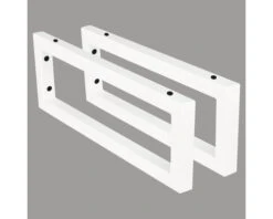Ophangbeugel Wastafel Wit 44x15 Cm 2 St