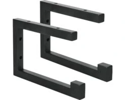 Handdoekhouder Voor Wastafelblad 23x15 Cm Mat Zwart