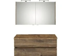 PELIPAL Badkamermeubelset Napoli 120 Cm Incl. Spiegelkast En Bovenblad Ribbeck Eiken