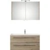 PELIPAL Badkamermeubelset Cavallino 100 Cm Incl. Spiegelkast Met Verlichting Sanremo Eiken -HORNBACH shop DV 8 10361487 01 4c NL 20210127112419