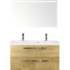 Badkamermeubelset Seville 100 Cm Kunststeen Wastafel 2 Kraangaten Incl. Spiegel Met Verlichting Natuur Eiken 1 Badkamermeubelset Seville 100 Cm Kunststeen Wastafel 2 Kraangaten Incl. Spiegel Met Verlichting Natuur Eiken -HORNBACH shop DV 8 10396181 01 4c NL 20210219114757