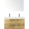 Badkamermeubelset Seville 100 Cm Kunststeen Wastafel 2 Kraangaten Incl. Spiegel Natuur Eiken -HORNBACH shop DV 8 10396212 01 4c NL 20210219114757