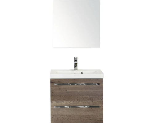 Badkamermeubelset Seville 60 Cm Kunststeen Wastafel Incl. Spiegelkast Tabacco 3 Badkamermeubelset Seville 60 Cm Kunststeen Wastafel Incl. Spiegelkast Tabacco
