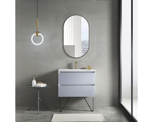 Spiegel Black Oval 60x100 Cm 5 Spiegel Black Oval 60x100 Cm - Afbeelding 3