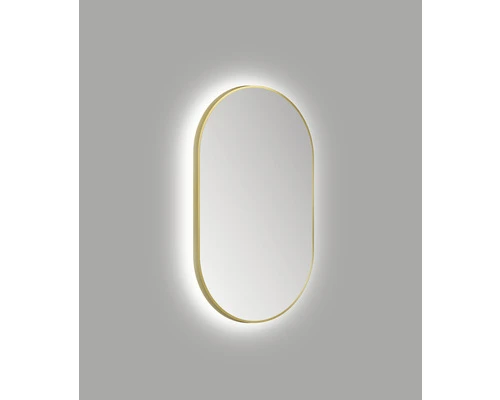 LED Lichtspiegel Bronze Oval 60x100 Cm 3 LED Lichtspiegel Bronze Oval 60x100 Cm