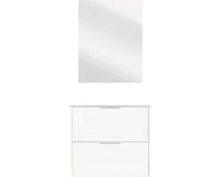 DIFFERNZ Badkamermeubelset Bolo 61 Cm Keramiek Wastafel Incl. Spiegel Wit Hoogglans -HORNBACH shop DV 8 10509190 09 4c DE 20211124184650