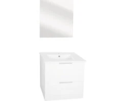 DIFFERNZ Badkamermeubelset Bolo 61 Cm Keramiek Wastafel Incl. Spiegel Wit Hoogglans -HORNBACH shop DV 8 10509190 10 4c DE 20211125081758