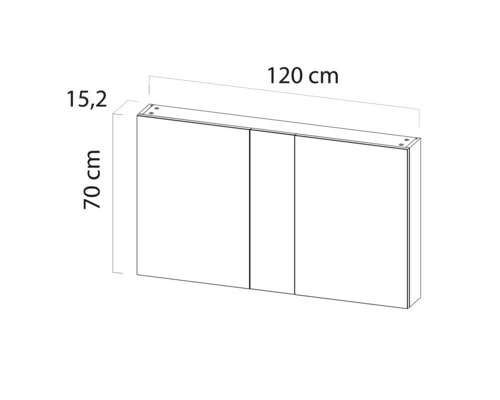 TIGER Spiegelkast S-line 70 X 120 Cm Wit Mat 4 TIGER Spiegelkast S-line 70 X 120 Cm Wit Mat - Afbeelding 2