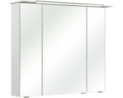 PELIPAL Spiegelkast Licasta II Met LED Verlichting 82 Cm Wit Hoogglans