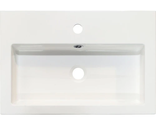 Badkamermeubelset Straight 60 Cm Incl. Spiegel Met Verlichting Wit Hoogglans 4 Badkamermeubelset Straight 60 Cm Incl. Spiegel Met Verlichting Wit Hoogglans - Afbeelding 2