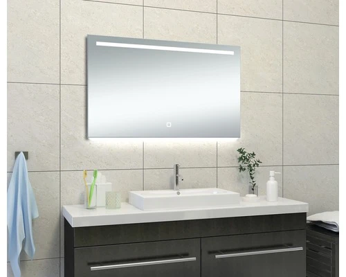 LED Lichtspiegel Dimbaar Amber 100x60 Cm Anti-condens 4 LED Lichtspiegel Dimbaar Amber 100x60 Cm Anti-condens - Afbeelding 2