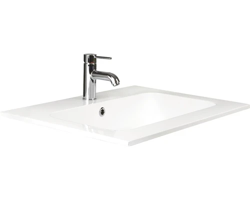 Badkamermeubelset Porto 70 Cm Kunststeen Wastafel Incl. Spiegelkast Natuur Eiken 5 Badkamermeubelset Porto 70 Cm Kunststeen Wastafel Incl. Spiegelkast Natuur Eiken - Afbeelding 3