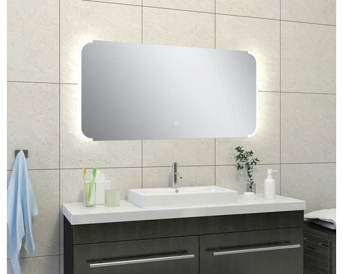 LED Lichtspiegel Dimbaar Sierlijst 120x60 Cm Anti-condens 3 LED Lichtspiegel Dimbaar Sierlijst 120x60 Cm Anti-condens