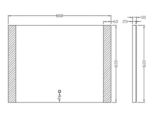 LED Lichtspiegel Dimbaar Shineled 80x60 Cm Anti-condens 5 LED Lichtspiegel Dimbaar Shineled 80x60 Cm Anti-condens - Afbeelding 3