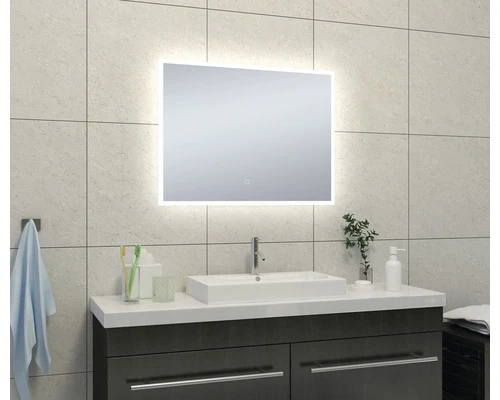 LED Lichtspiegel Square Condensvrij 80x60 Cm 3 LED Lichtspiegel Square Condensvrij 80x60 Cm