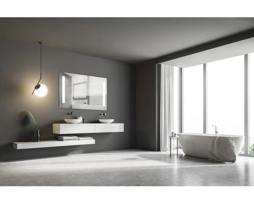 LED Lichtspiegel Silver River 100x70 Cm 4 LED Lichtspiegel Silver River 100x70 Cm - Afbeelding 2