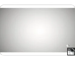 DSK LED Lichtspiegel Silver Glacier 50x70 Cm