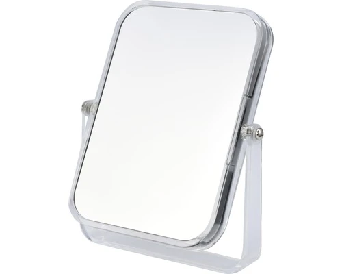 Cosmeticaspiegel Transparant Staand Draaibaar Met Aan 1 Zijde 3-voudige Vergroting 3 Cosmeticaspiegel Transparant Staand Draaibaar Met Aan 1 Zijde 3-voudige Vergroting