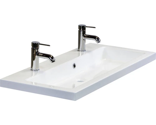 Badkamermeubelset Seville 100 Cm Kunststeen Wastafel 2 Kraangaten Incl. Spiegel Met Verlichting Black Oak 8 Badkamermeubelset Seville 100 Cm Kunststeen Wastafel 2 Kraangaten Incl. Spiegel Met Verlichting Black Oak - Afbeelding 6