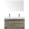 Badkamermeubelset Seville 100 Cm Kunststeen Wastafel 2 Kraangaten Incl. Spiegel Met Verlichting Nebraska Eiken -HORNBACH shop DV 8 6508181 01 4c NL 20180330231827