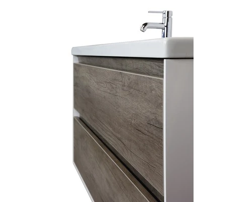 Badkamermeubelset Evora 120 Cm Incl. Spiegel Met Verlichting Nebraska Eiken 6 Badkamermeubelset Evora 120 Cm Incl. Spiegel Met Verlichting Nebraska Eiken - Afbeelding 4