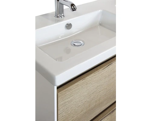 Badkamermeubelset Evora 120 Cm Dubbele Wastafel Incl. Spiegelkast Natuur Eiken 4 Badkamermeubelset Evora 120 Cm Dubbele Wastafel Incl. Spiegelkast Natuur Eiken - Afbeelding 2