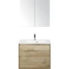 Badkamermeubelset Porto 70 Cm Kunststeen Wastafel Incl. Spiegelkast Natuur Eiken -HORNBACH shop DV 8 6565034 01 4c NL 20180710142138