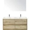 Badkamermeubelset Porto 120 Cm 4 Laden Kunststeen Wastafel Incl. Spiegel Natuur Eiken -HORNBACH shop DV 8 6565170 01 4c NL 20180714011655