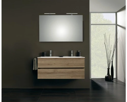 PELIPAL Badkamermeubelset Napoli 120 Cm Incl. Spiegel Met Verlichting Riviera Eiken 3 PELIPAL Badkamermeubelset Napoli 120 Cm Incl. Spiegel Met Verlichting Riviera Eiken