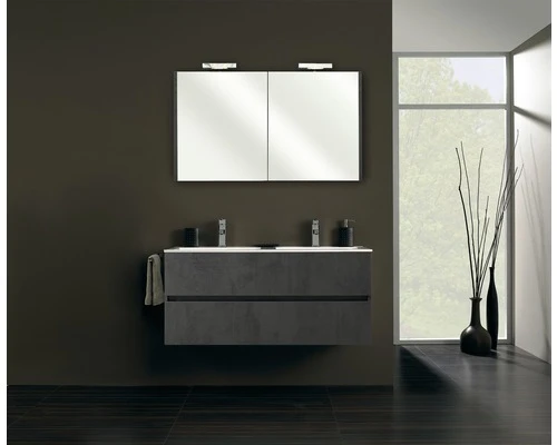 PELIPAL Badkamermeubelset Napoli 120 Cm Incl. Spiegelkast Met Verlichting Oxid Donkergrijs 3 PELIPAL Badkamermeubelset Napoli 120 Cm Incl. Spiegelkast Met Verlichting Oxid Donkergrijs