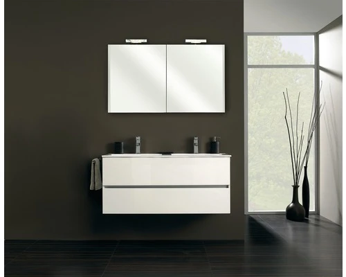 PELIPAL Badkamermeubelset Napoli 120 Cm Incl. Spiegelkast Met Verlichting Wit Hoogglans 3 PELIPAL Badkamermeubelset Napoli 120 Cm Incl. Spiegelkast Met Verlichting Wit Hoogglans