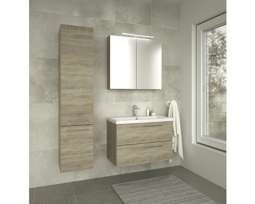 Spiegelkast 70 Cm Dubbelzijdig Gespiegeld Grijs Eiken 4 Spiegelkast 70 Cm Dubbelzijdig Gespiegeld Grijs Eiken - Afbeelding 2